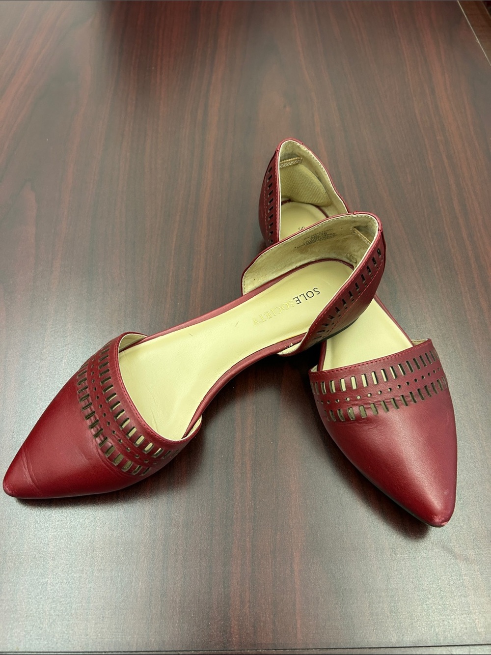 Anastassi leather red shoes
